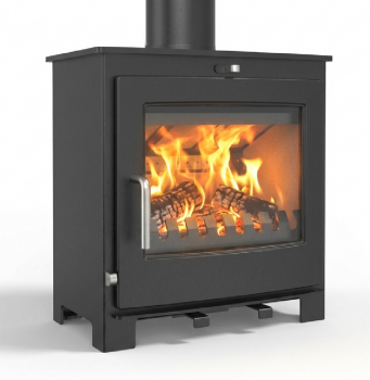 EEK A Kleiner Kaminofen K05, externe Zuluft, Holz&Kohle + dauerbrandf. – 4,6/6,2 kW