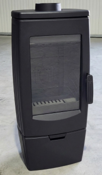 Preview: EEK A+ Design-Gusskaminofen Plamen Gala schwarz, raumluftunabhängig - 8kW