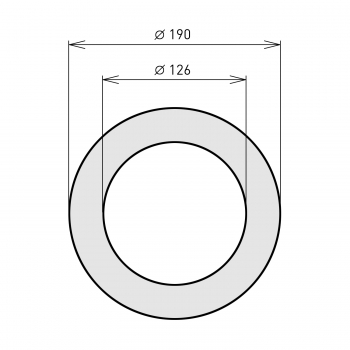 120 mm - Wandrosette in Schwarz