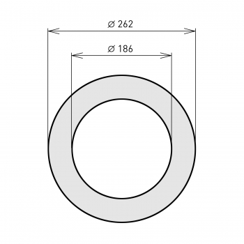 180 mm - Wandrosette in Schwarz