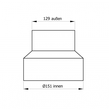 150 mm - 130 mm - Reduzierung in Gussgrau