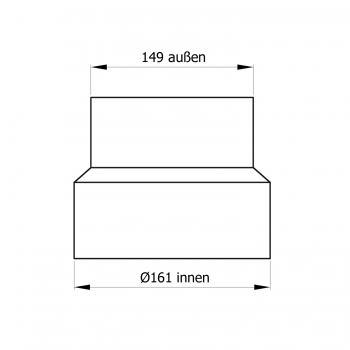 160 mm - 150 mm - Reduzierung in Gussgrau