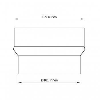 180 mm - 200 mm - Erweiterung in Gussgrau