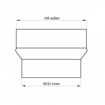 150 mm - 200 mm - Erweiterung in Gussgrau