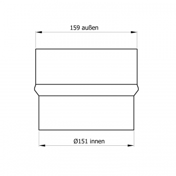 150 mm - 160 mm - Erweiterung in Gussgrau