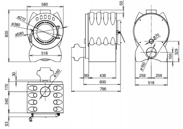 Warmluftofen APOLO 14 Pro mit Ventilator 14 kW