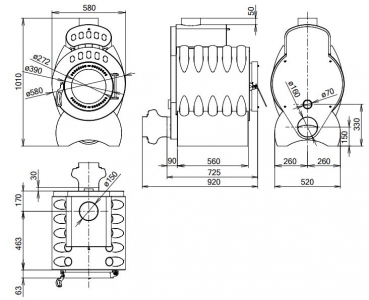 Warmluftofen APOLO 20 Pro mit Ventilator 20 kW
