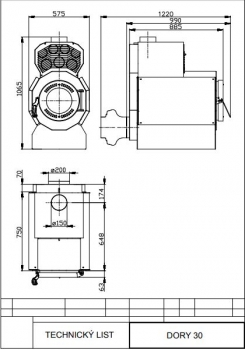 Warmluftofen DORY 30 mit Ventilator 30 kW