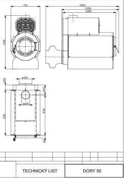 Warmluftofen DORY 50 mit Ventilator 50kW