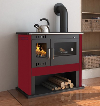 EEK A Küchenofen Holzherd Victoria VIKI LUX bordeaux - 10,5kW