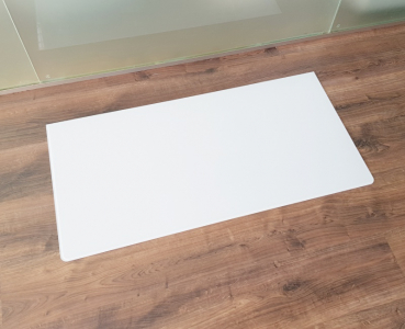 100x50cm abgerundet Glas weiß - Echtglas-Küchenrückwand Spritzschutz Herd Fliesenspiegel Glasplatte Rückwand