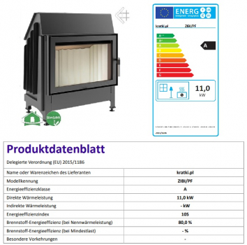 *EEK A - Kamineinsatz Kratki ZIBI - BIMSCHV II - 11kW