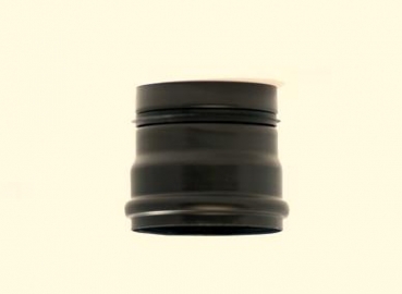 100 mm - Ofenanschlussstück in Schwarz