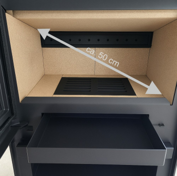 EEK A Kaminofen Granada schwarz, ext. Zuluft - 6,8 kW
