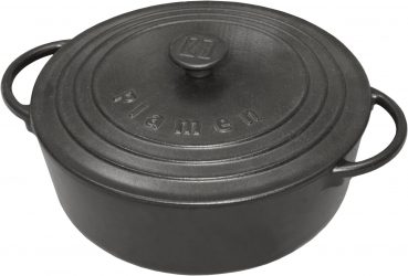 Gusseisen-Kasserolle 5,7 Liter - Ø 300 x 160 mm Topf mit Deckel aus Gusseisen -Dutch Oven