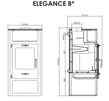 EEK A Wasserführender Kaminofen Victoria Elegance B – 9,26kW