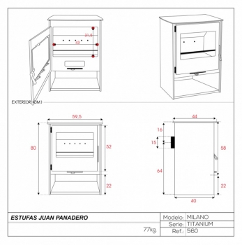 EEK A+ Kaminofen Juan Panadero MILANO - 8kW