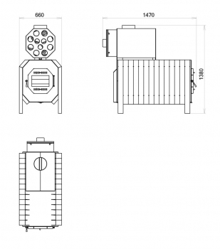 EEK A+ Warmluftofen Hallenheizung FALCO ECO 50 kW mit Ventilator