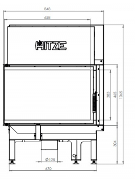 EEK A+ - Eck-Kamineinsatz HITZE Albero AL14L.H DECO mit Seitenglas links -14kW