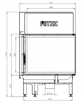 EEK A+ - Eck-Kamineinsatz HITZE Albero AL16R.H DECO mir Seitenglas rechts -16kW