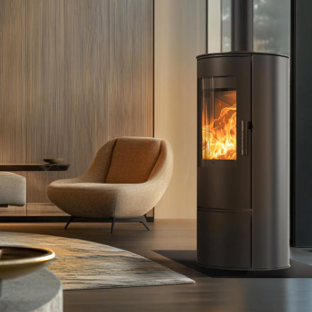 Preview: EEK A - Ovaler Kaminofen ILDNORD LOKI, runde Sichtscheibe mit 5,5 kW