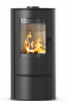 EEK A - Ovaler Kaminofen ILDNORD LOKI, runde Sichtscheibe mit 5,5 kW