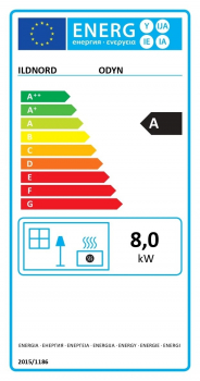 EEK A Eck-Kaminofen ILDNORD ODYN, raumluftunabh. - 8kW