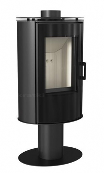 EEK A - 360° drehbarer Kaminofen Kratki KOZA AB S NO mit vollverglaster Front - 8 kW