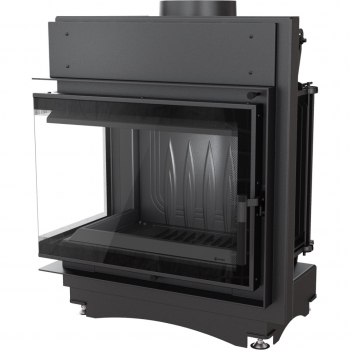 *EEK A - Eck-Guss-Kamineinsatz Kratki MAJA/L/BS/DECO mit Seitenglas links - 8kW + BIMSCHV II