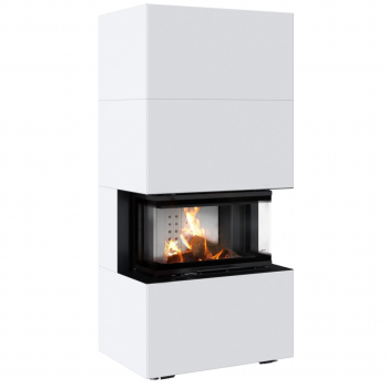 EEK A Panorama-Kamin Kratki HOME EASY BOX weiß mit NBC 7 mit 7kW - Kaminbausatz