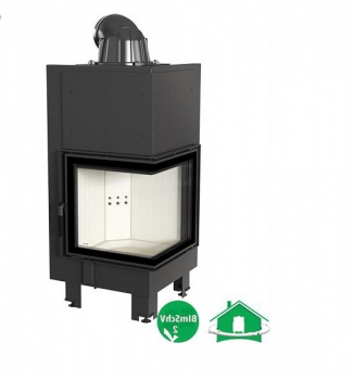 *EEK A - Eck-Kamineinsatz Kratki MBN/P/BS Schwenktür, rechts - 8 kW