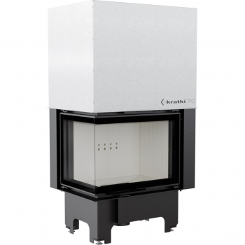 *EEK A+ ECK-Kamineinsatz Kratki VNL/700/480 links mit Schiebetür - 12 kW