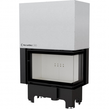 * A+ ECK-Kamineinsatz Kratki VNP/810/410 rechts mit Schiebetür - 14 kW