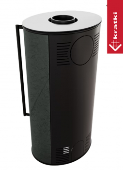 Preview: EEK A Kaminofen KRATKI ERIK mit dekorativer Keramik SERPENTINO, BA 1 - 5,5 kW