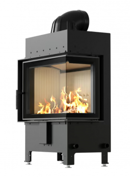 EEK A Eck-Kamineinsatz Kratki LUCY rechts mit 12 kW