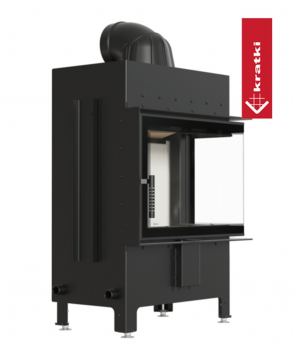 Preview: EEK A Eck-Kamineinsatz Kratki LUCY rechts mit 12 kW