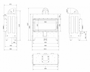 Preview: EEK A+ Kamineinsatz Kratki LUCY mit 16kW