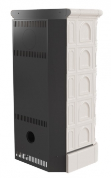 *EEK A - Design-Kachelkamin Kratki BLANKA mit Kacheln in creme - 8 kW