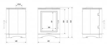 *EEK A - Guss-Kaminofen Kratki KOZA K5 mit RRØ 130 mm - 7 kW