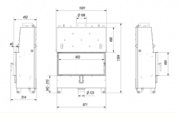 *EEK A+ - Wasserführender XXL-Kamineinsatz Kratki Lucy 20 PW - 20 kW