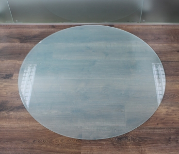 Kreis *Frosty* 90x90cm - Funkenschutzplatte Milchglas Kaminbodenplatte Glasplatte