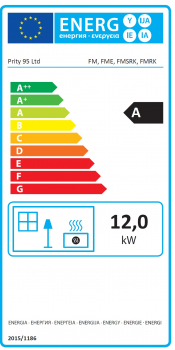 EEK A Kaminofen mit Backofen Prity FM D – 12kW + BIMSCHV II