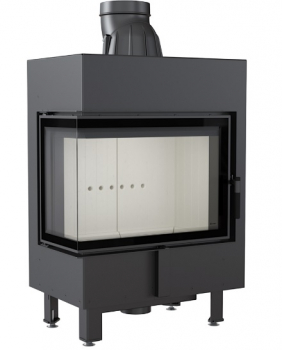 EEK A - Eck-Kamineinsatz Kratki LUCY/12/L/BS mit Seitenglas links - 12kW