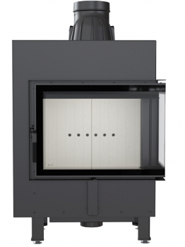 *EEK A - Eck-Kamineinsatz Kratki LUCY/12/P/BS mit Seitenglas rechts - 12kW