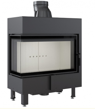 EEK A - Eck-Kamineinsatz Kratki LUCY/14/L/BS mit Seitenglas links - 14kW