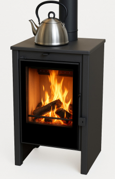 EEK A - Kaminofen LUNA LH Lux schwarz - 9,7kW