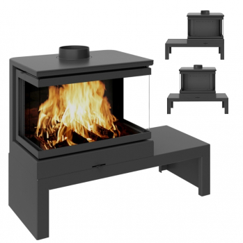 EEK A+ 3seitiger Kaminofen DORAKO STO MAX 14 3F ECODESIGN - 8,5 kW