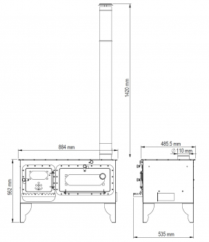[B-Ware B5] XL Garten-Backofen "Elise XL" mit Kochstelle Gartenküche Holzbackofen Pizza-/Brotbackofen