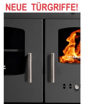 EEK A+ Küchenofen Holzherd Perfect ECO LUX bordeaux, linke Version - 7,38 kW Dauerbrandherd