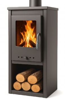 EEK A+ Kleiner Kaminofen Okta S Lite gussgrau - 3,9kW